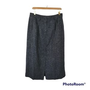 Knockabouts Pendleton Black White Wool A-Line Zip Front Vintage Skirt Sz 16